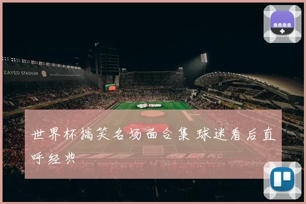 世界杯搞笑名场面合集 球迷看后直呼经典